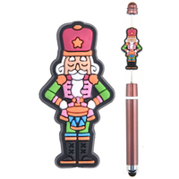 Breloques de stylo en PVC à thèmes variés, motifs de dessins animés, animaux et aliments de Noël, décorations DIY pour stylos, pour enfants, cadeaux de fête scolaire