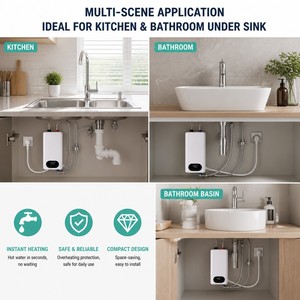 Calentador de Agua Eléctrico Instantáneo de Acero Inoxidable para Ducha, Montado en Pared, para RV y Hogar, Impermeable, Precio de Fábrica, Hecho en China - Product Image 4