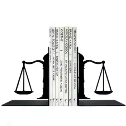 Office Desk Creative Gift Scale of Justice Metal Home Decor Lawyer Bookend Holder Metal Art Adjustable Metal Bookends