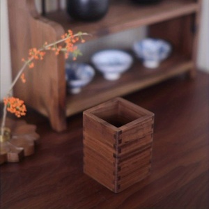 Portalápices de Madera de Calidad de Exportación, Diseño Atractivo, Portalápices Cuadrado de Madera Natural para Mesa - Product Image 5