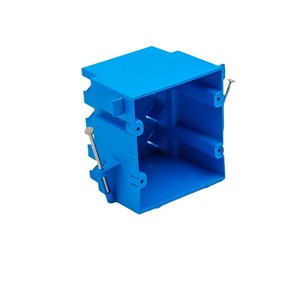Caja de interruptor de pared de plástico duradera de 1 módulo, 16A 120V IP20, regulable, unipolar, estilo moderno, fácil instalación, diseño minimalista, azul - Product Image 5