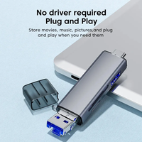 5 en 1 multifonction USB 2.0 lecteur de carte U disque SD TF clé USB carte mémoire Type C adaptateur de carte