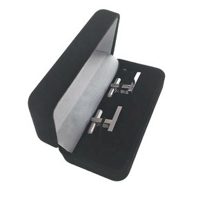 Khuy măng sét người đàn ông và tie clip Hộp quà tặng giá rẻ thép không gỉ biểu tượng tùy chỉnh trống Khuy măng sét - Product Image 4