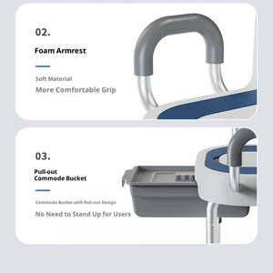Chaise de douche pliable en aluminium antidérapante à motifs intelligents - Product Image 3