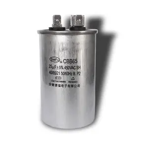 CBB65 capacitor single-phase capacitor explosion-proofed capacitor 80uf 370vac 450vac