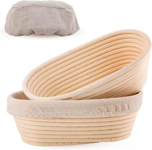Bols de levage ovales en rotin flexible 100% naturel d'Indonésie, réutilisables pour la cuisson artisanale du pain au levain à la maison - Product Image 2