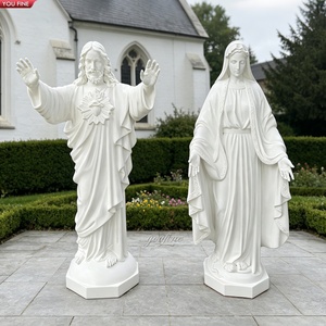YOUFINE Figura de Resina de Fibra de Vidrio de Tamaño Real de María y Jesús Blancos para Exteriores YFJWFS-607, Caballo de Resina de Fibra de Vidrio para Jardín YFJWFS-607 - Product Image 3