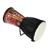 Tambour africain artisanal en gros, 4 pouces, léger, en cuir et PVC, instrument de percussion