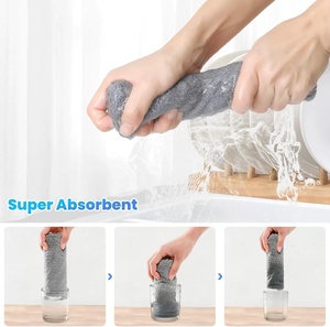 <span class=keywords><strong>Serviette</strong></span> en microfibre réutilisable, lavable, sans peluches, ultra douce, absorbante et à séchage rapide pour le nettoyage des voitures, des cuisines, des fenêtres et des vitres - Product Image 3