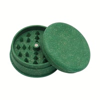 Broyeur manuel de qualité supérieure à 2 couches de 63 mm biodégradable avec aimant, personnalisable pour fleurs et tabac