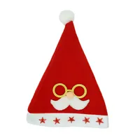 2022 מפעל סיטונאי קישוטי חג המולד קלאסי סגנון סנטה קריקטורה חג המולד כובע עם אורות ומוסיקה
