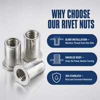 Rivet aveugle à tête ronde en acier inoxydable de qualité 304, de qualité industrielle, insert A2-70 forgé pour l'assemblage d'armoires et de boîtiers