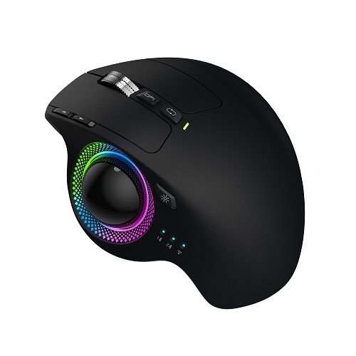 Wireless Trackball Mouse Easy Thumb Control Ergonomic comfort Design Rechargeable RGB Light