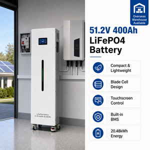 แบตเตอรี่ลิเธียมไอรอนฟอสเฟต 51.2V 400Ah 20kWh แบบตั้งพื้น ระบบไฮบริดกริด พร้อมการสื่อสารผ่าน CAN สำหรับระบบกักเก็บพลังงานแสงอาทิตย์ภายในบ้าน ESS - Product Image 2