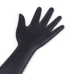 Raquette anti-moustiques en forme de paume, raquette anti-moustiques manuelle en cuir PU, raquette anti-mouches à long manche pour la cuisine. - Product Image 3