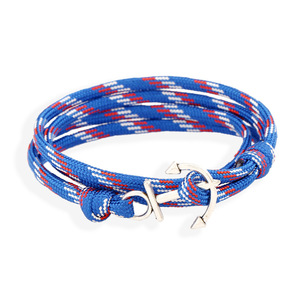 Pulsera náutica con <span class=keywords><strong>ancla</strong></span> para hombres <span class=keywords><strong>y</strong></span> mujeres, pulsera de pareja de cuerda de nailon tejida, 5 colores - Product Image 5
