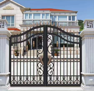 Porte double en aluminium avec technologie résistante à l'usure, décoration minimaliste de style central-asiatique, motif personnalisé, automatisation du moteur - Product Image 6