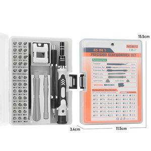 Juego de Destornilladores Todo en Uno con Kit de Reparación de Celulares, Puntas CRV, Herramientas de Ferretería, Mango de Acero y Plástico, Empaquetado en Caja, 45 en 1 - Product Image 2