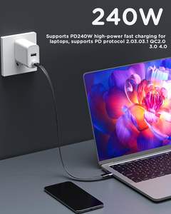 PASTALL Vente en gros 4.0 Usb C 40Gbps Câble plat PD100W Type C Chargement rapide Câbles de données 8K Fil plat pour téléphone vers Android - Product Image 5