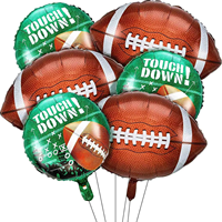 Vente en gros de ballons en feuille d'aluminium de 18 pouces en forme de ballon de football, de rugby, de golf et de basket-ball pour la décoration de fête d'anniversaire des enfants