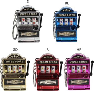 <b>Personalized</b> Mini Slot Machine <b>Keychain</b> Wholesale Las Vegas Souvenirs Working Handle Casino <b>Keychain</b> Lucky Jackpot Custom Gift - Product Image 2