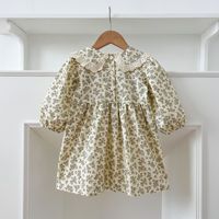 Robes à fleurs pour bébés filles de 2 à 6 ans, robes à fleurs printemps automne, dentelle, col rabattu, robe de princesse florale pour filles, vêtements pour enfants