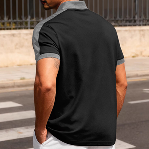 Camiseta <span class=keywords><strong>Polo</strong></span> de Manga Corta para Hombre, Color Sólido, Transpirable, Informal, con Botones y Patrón 3D - Product Image 4