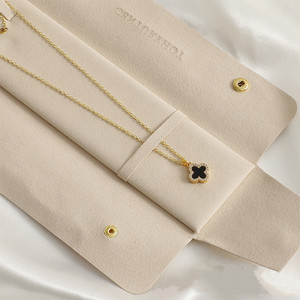 <b>Hot</b> Sale Luxury Microfiber Necklace Pendant Bracelet Storage Jewelry <b>Bag</b> Customized Logo Bracelet Packaging <b>Bag</b> - Product Image 6