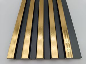 Altın PS köpük izgara kurulu Grille duvar paneli ev oturma odası dekorasyon odası TV arka plan duvar ahşap satıcı Grille paneli - Product Image 5