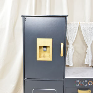 Gran Cocina de Juguete de Madera para Niños con Refrigerador, Horno, Microondas, Fregadero y Lavadora, Juguete de Simulación - Product Image 5