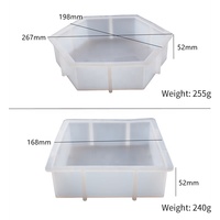Moule à bougie en forme de cœur rond et Rectangle, moulage en résine époxy cristal, cristal, pour décoration de chambre, 50 pièces