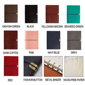 Oem Leather Hardcover <b>A5</b> A6 Journal <b>Notebook</b> 80 Sheets Digital Printing Gift Customizable With Box - Product Image 4
