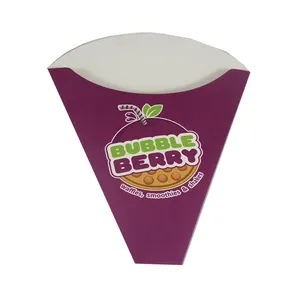 Custom Printed Paper Cone For Crepe Holder