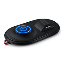 Interrupteur à bouton-poussoir en silicone Type-C 3,7-12V avec contrôle de température, indicateur LED 3 niveaux et minuterie personnalisée pour vêtements chauffants