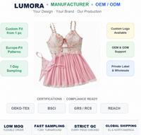 Ensemble de lingerie sexy ODM en coton brodé, fin et transparent avec dos ouvert pour usage commercial