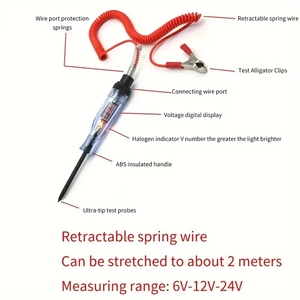 1 probador de circuito de voltaje de camión de coche, pluma probador de circuito LCD Digital de bajo voltaje de 6-24V, herramientas de pluma de medición eléctrica de bombilla - Product Image 2