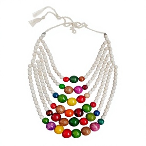 Nouveau Collier Multicouche Bohème en Corail Rouge Perlé avec Pompon pour Femme, Bijou Tendance et Accessoire de Mode Féminin - Product Image 2