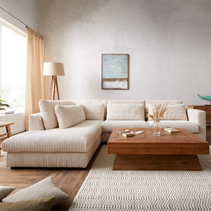 Lujo moderno grande esponjoso gris tela PANA familia sala de estar muebles Modular combinación sofá - Product Image 5