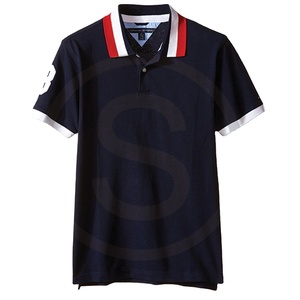 Wholesale Various High Quality 100% Cotton Stripe And Turn <b>Down</b> Collar Short Sleeve Polo Shirt - Product Image 1