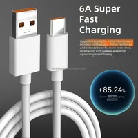 Cable de Carga Súper Rápida USB C de 1M, 120W, Cable de Datos de Carga Rápida Inteligente 6A Tipo-C 3.0 3.1 para iPhone y Android, al Precio Más Bajo