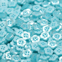 Kancing Resin Bentuk Bunga, 4 Lubang Berkilau Mengkilap, Aksesoris Pakaian Dekoratif untuk Kemeja Rajutan Gaun