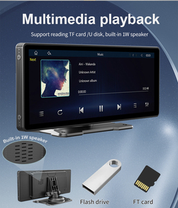 10,26 дюймов Универсальный Автомобильный Bluetooth мультимедийный видеоплеер портативный GPS навигатор Carplay Android Радио сенсорный автомобильный - Product Image 2