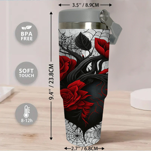 แก้ว<span class=keywords><strong>น</strong></span>้ำลายใยแมงมุมกุหลาบแดงขนาด 30 ออ<span class=keywords><strong>น</strong></span>ซ์ พร้อมหูจับ แก้ว<span class=keywords><strong>น</strong></span>้ำลายดอกไม้สไตล์โกธิค ของมีใ<span class=keywords><strong>น</strong></span>สต็อกที่สหรัฐอเมริกา ของขวัญท<span class=keywords><strong>น</strong></span>ทา<span class=keywords><strong>น</strong></span>สำหรับคนรักสไตล์โกธิคและดอกไม้ - Product Image 3