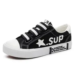 Spring Junior High School Students 15 Years Old Casual Flat Canvas Shoes Boys' Board Shoes