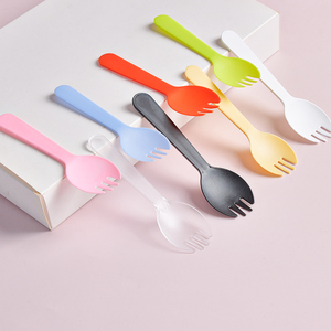 Disposable Fork And <b>Spoon</b> Set Ps Material Party Use Colorful Design - Product Image 1