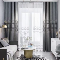 Rideaux Voilages Brodés de Feuilles Nordiques Évidées, Design Simple Élégant et Luxe Léger pour Salon Haut de Gamme, Chambre et Villa