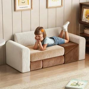 सुरक्षित फोल्डेबल कार्टून आकार टॉडलर सोफा बिस्तर चढ़ाई क्रॉल ब्लॉक सॉफ्ट प्ले उपकरण 4-6y यूनिसेक्स वेटीन कपड़े कवर - Product Image 3