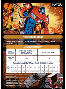 KAYOU TRANSFORMERS - Tarjetas Premium <span class=keywords><strong>de</strong></span> Energía Crítica - Edición Overdrive - 001B-SEA - Caja <span class=keywords><strong>de</strong></span> Sobres <span class=keywords><strong>Oficial</strong></span> TCG - Tarjetas Coleccionables - Product Image 5