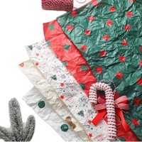 Papier de soie de Noël pour doublure de boîte cadeau, papier d'emballage pour bouquet de fleurs, papier décoratif DIY pour emballage