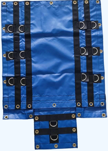 Vente en gros 20 'x 28' bâche de camion à plat robuste noire avec 6 'Drop & Flap 14 <span class=keywords><strong>oz</strong></span> bâche étanche pour camion - Product Image 6